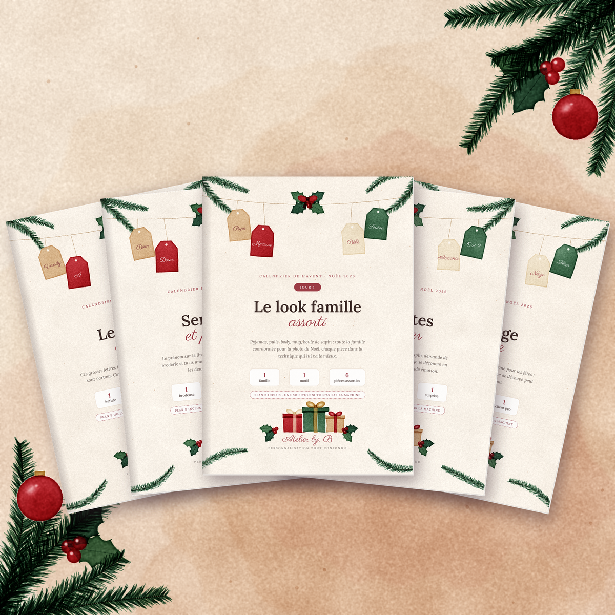 Calendrier de l'Avent Noël 2026 · Personnalisation tout confondu