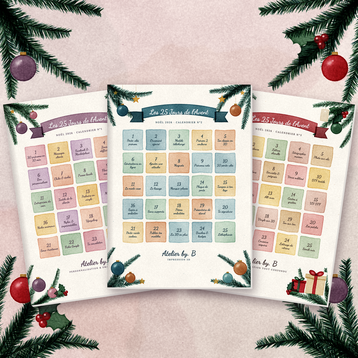 Le Trio de Noël 2026 · Les 3 calendriers de l'Avent