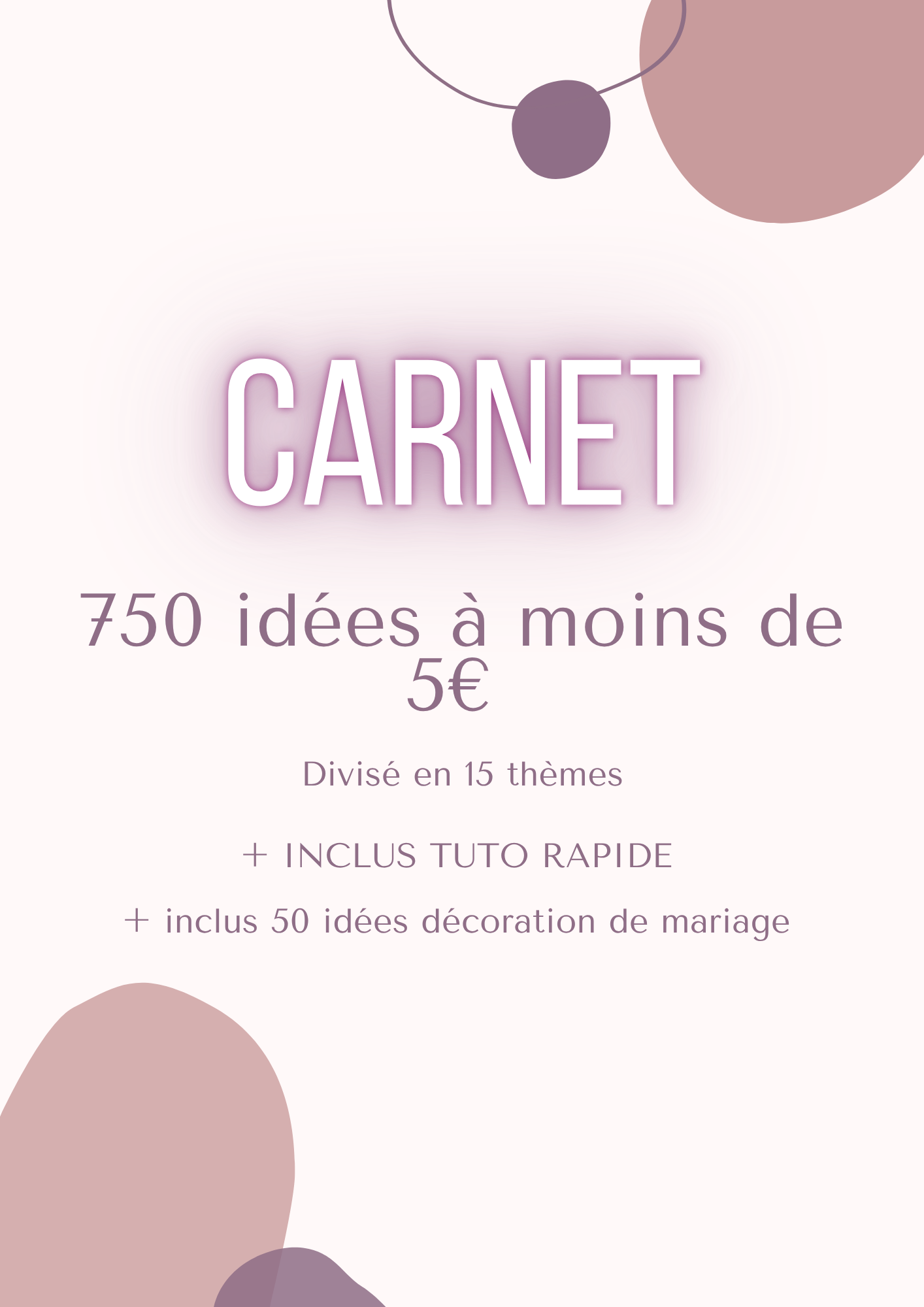 CARNET 750 IDÉES CRÉATION À MOINS DE 5€ (PRIX DE REVIENT)