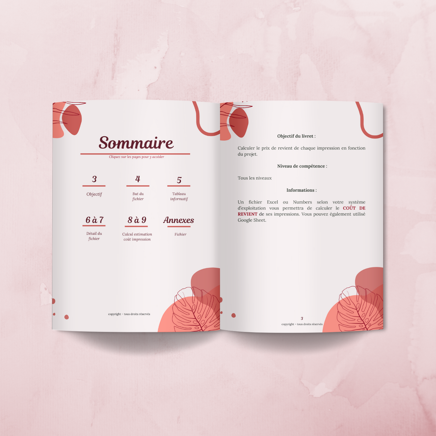 24- Calculer les coûts de revient d'une impression