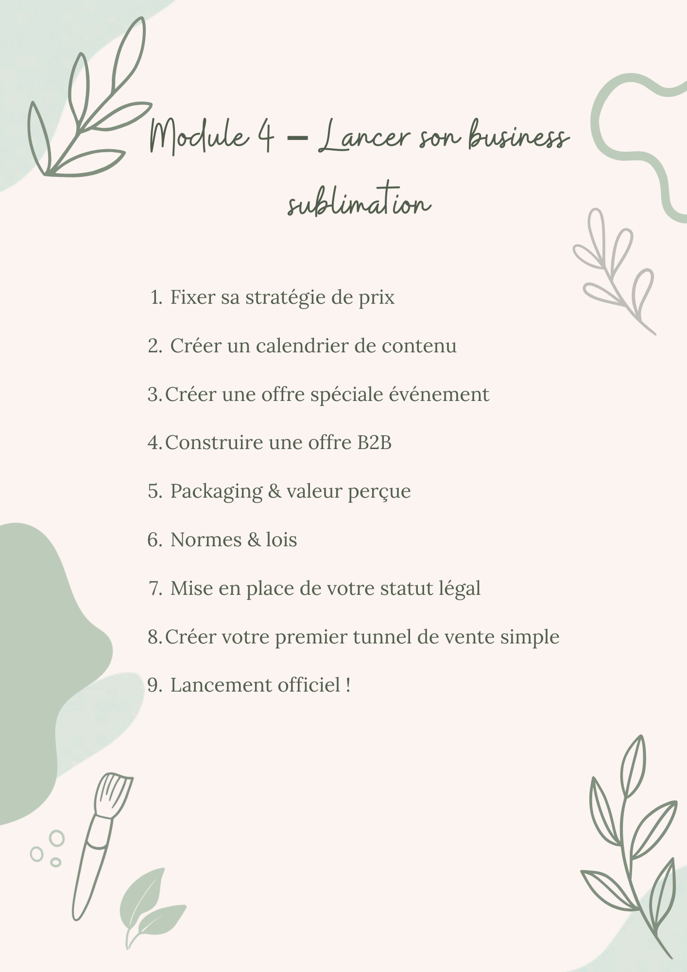 FORMATION SUBLIMATION (UNIQUEMENT POURS LES PERSONNES AYANT DEJÀ LES LIVRETS)