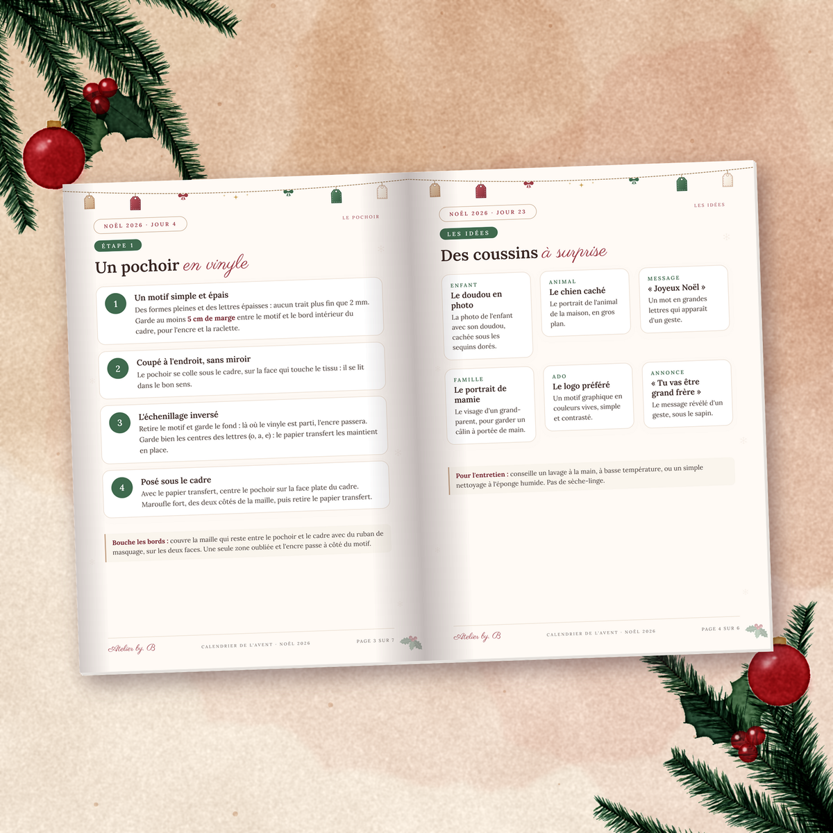 Calendrier de l'Avent Noël 2026 · Personnalisation tout confondu