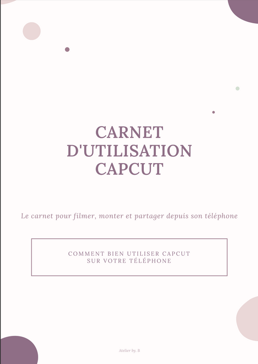 CARNET UTILISATION CAPCUT