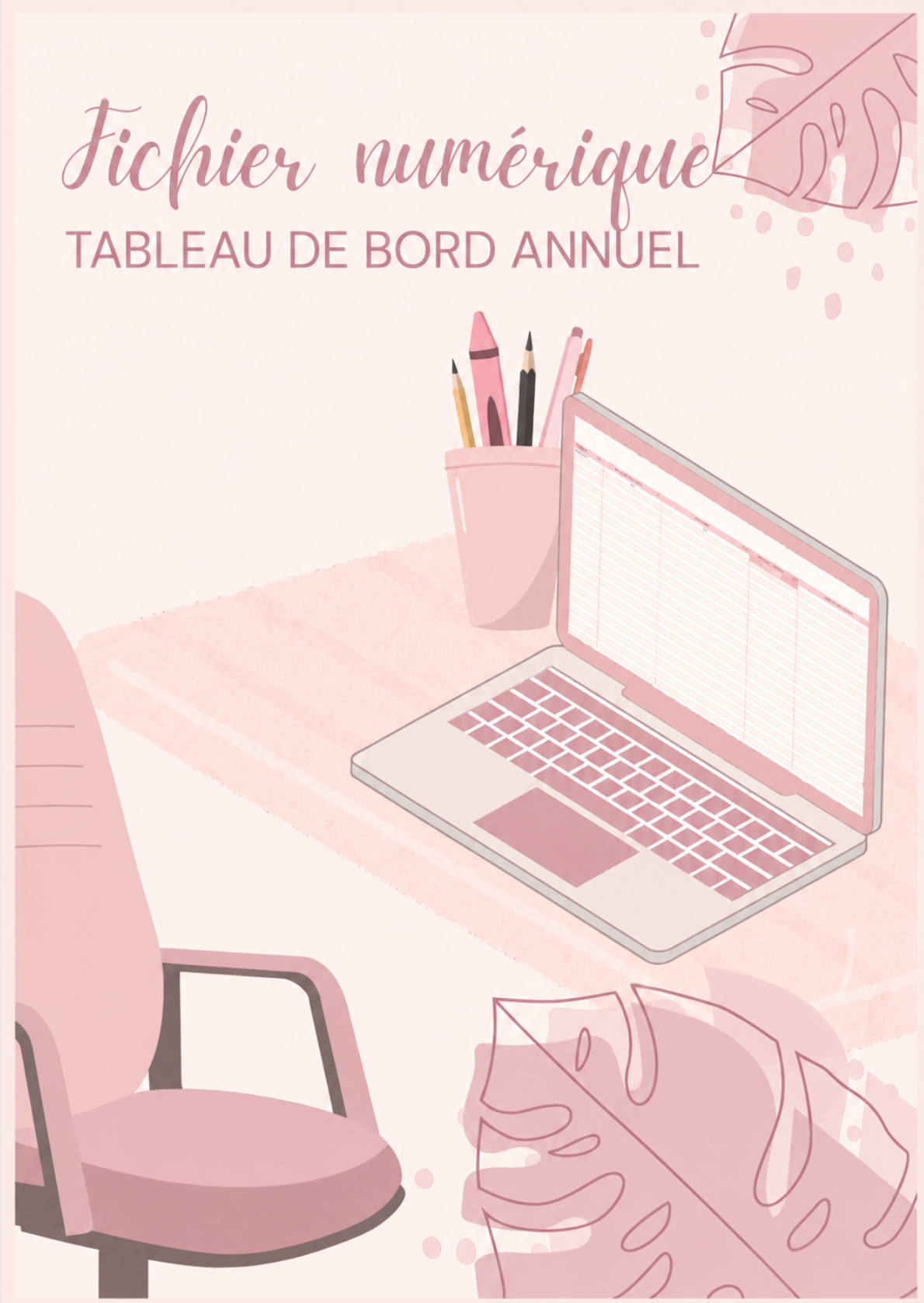 Fichier numérique – Tableau de bord annuel | Suivi des ventes automatique