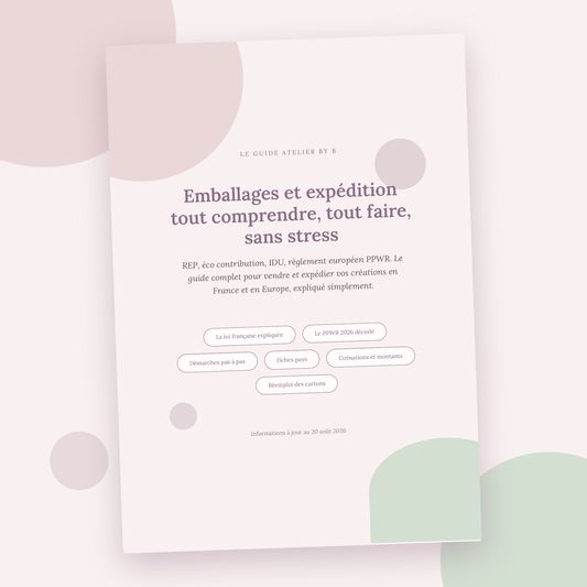 Couverture du Carnet Emballages et Expédition d'Atelier by B sur la loi PPWR 2026